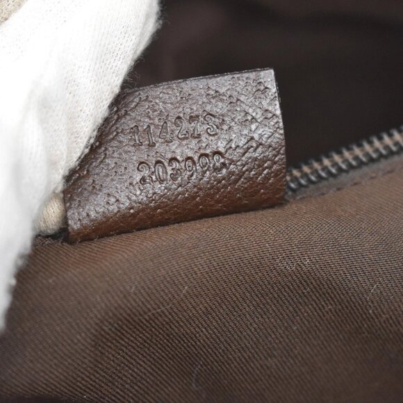 GUCCI Logo GG Pattern Shoulder Bag Canvas Leather Brown Italy 36KB248 - Picture 14 of 16